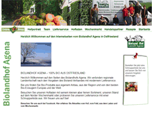 Tablet Screenshot of biolandhof-agena.de